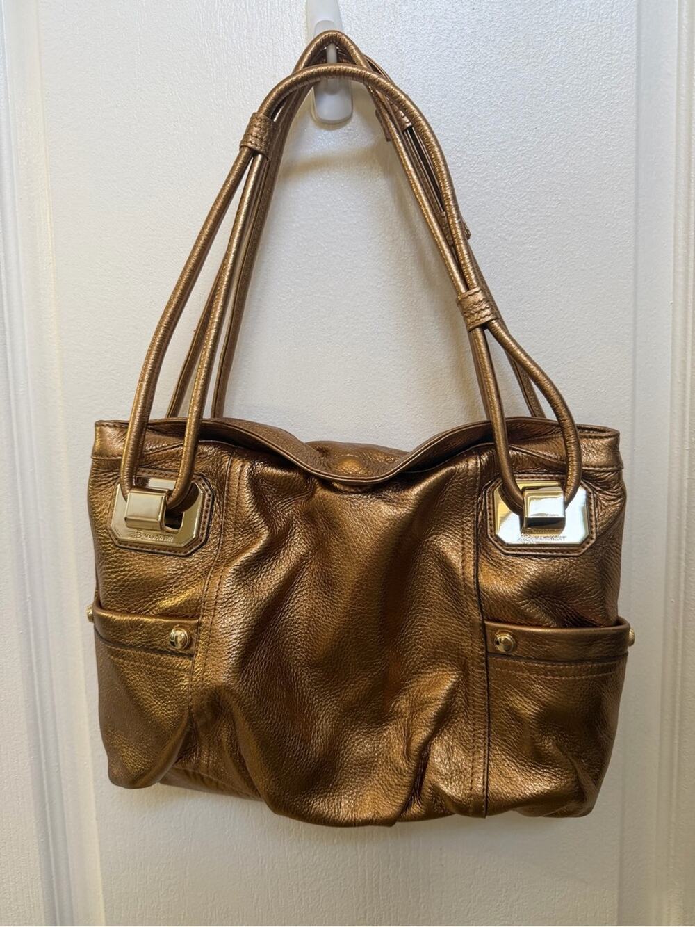 B. Makowsky metallic bronze shoulder bag NEW